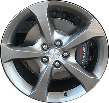 Chevrolet Camaro 2013-2015 powder coat midnight hyper 20x8 aluminum wheels or rims. Hollander part number ALY5576U79/LS100V3, OEM part number 9599041.
