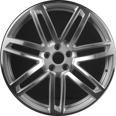 Audi RS7 2014-2018 silver machined 20x9 aluminum wheels or rims. Hollander part number ALY58940, OEM part number 4G8601025BA.