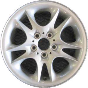 BMW X3 2004-2010 powder coat silver 17x8 aluminum wheels or rims. Hollander part number ALY59523, OEM part number 36113401199.
