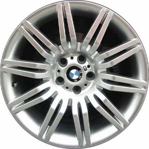 BMW 525i 2004-2007, 528i 2008-2010, 530i 2004-2007, 535i 2008-2010, 545i 2004-2005, 550i 2006-2010 powder coat hyper silver 19x8.5 aluminum wheels or rims. Hollander part number, OEM part number 36118036948.