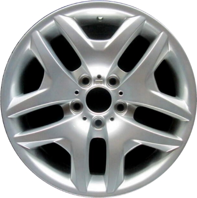 BMW X3 2004-2010 powder coat hyper silver 18x8 aluminum wheels or rims. Hollander part number ALY59564U78, OEM part number 36113415614.