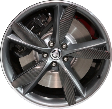 Jaguar F Type 2014-2020 powder coat charcoal w/ machined lip 20x9 aluminum wheels or rims. Hollander part number ALY59910, OEM part number T2R20830.