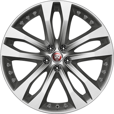 Jaguar F Type 2014-2020 powder coat silver or black 20x9 aluminum wheels or rims. Hollander part number ALY59911U, OEM part number T2R3288, T2R3286.