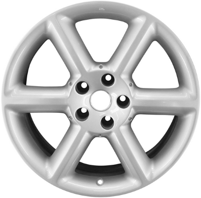 Nissan 350Z 2003-2005 powder coat silver 18x8 aluminum wheels or rims. Hollander part number ALY62416, OEM part number 40300CD129, 40300CD125, 40300CD127.