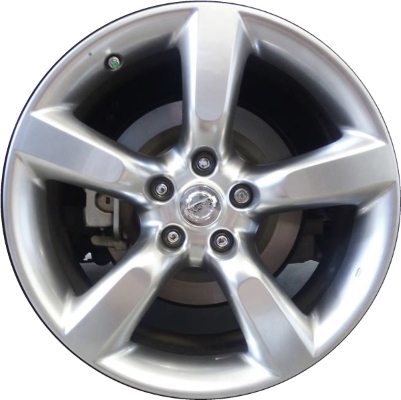 Nissan 350Z 2005-2009 powder coat hyper silver 18x8 aluminum wheels or rims. Hollander part number ALY62455HH, OEM part number 40300CF025.