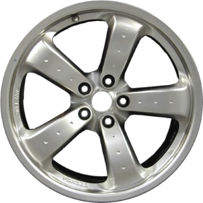 Nissan 350Z 2006-2009 powder coat hyper silver 18x9 aluminum wheels or rims. Hollander part number ALY62460, OEM part number D0300CF44A, D0300CF44C.