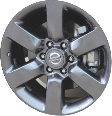 Nissan Titan 2012-2015 powder coat charcoal 20x8 aluminum wheels or rims. Hollander part number ALY62492.LC41, OEM part number 403009FF0A.
