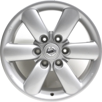 Nissan Armada 2008-2015, Titan 2008-2015 powder coat silver 18x8 aluminum wheels or rims. Hollander part number 62493, OEM part number 40300ZQ01A, 40300ZQ01B.