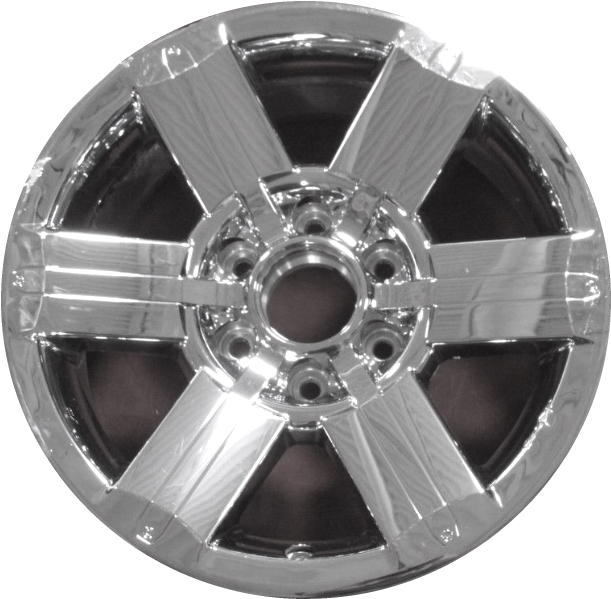 Nissan Titan 2009-2015 chrome clad 18x8 aluminum wheels or rims. Hollander part number ALY62515, OEM part number 40300ZT18A.