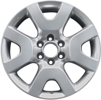 Nissan Xterra 2009-2010 powder coat silver 17x7.5 aluminum wheels or rims. Hollander part number ALY62522, OEM part number 40300ZL07A.
