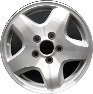 Honda Accord 1998-2000 silver machined 15x6.5 aluminum wheels or rims. Hollander part number ALY63774, OEM part number 42700S87A11, 42700S87A12, 5436928, 5965314.