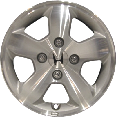 Honda Accord 2001-2002 silver machined 15x6 aluminum wheels or rims. Hollander part number ALY63824, OEM part number 42700S82A52, 6498380.