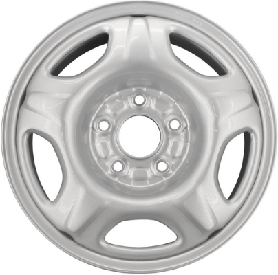 Honda CR-V 2002-2004 powder coat silver 15x6 steel wheels or rims. Hollander part number STL63844, OEM part number 42700S9A003, 6891881.