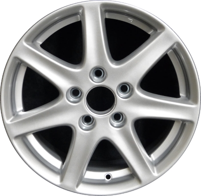 Honda Accord 2003-2005 powder coat silver 16x6.5 aluminum wheels or rims. Hollander part number ALY63858, OEM part number 42700SDBA21, 42700SDBA12, 42700SDBA11, 42700SDBA02, 42700SDBA01.