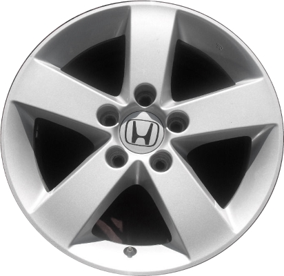 Honda Civic 2006-2011 powder coat silver 16x6.5 aluminum wheels or rims. Hollander part number ALY63899, OEM part number 42700SNAA93, 42700SNAA94, 42700SNAA81.
