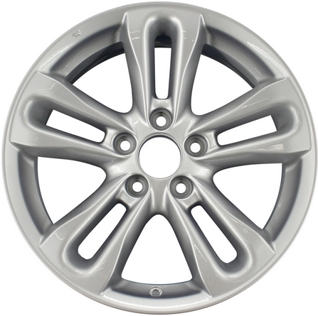 Honda Civic 2006-2011 powder coat silver or grey 17x7 aluminum wheels or rims. Hollander part number ALY63901U, OEM part number 42700SVBA01, 42700SVBA02, 42700SNXA91, 42700SNXA81.