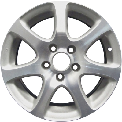Honda Civic 2006-2011 silver machined 16x6.5 aluminum wheels or rims. Hollander part number ALY63914, OEM part number 08W16-SNA-100.