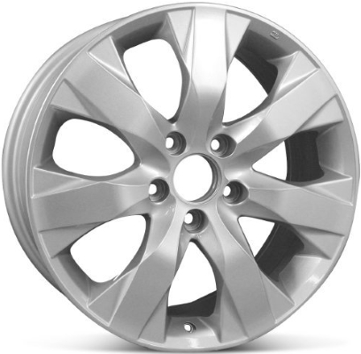 Honda Accord 2008-2010 powder coat silver 17x7.5 aluminum wheels or rims. Hollander part number ALY63934, OEM part number 42700TA0A82, 42700TA0A81.