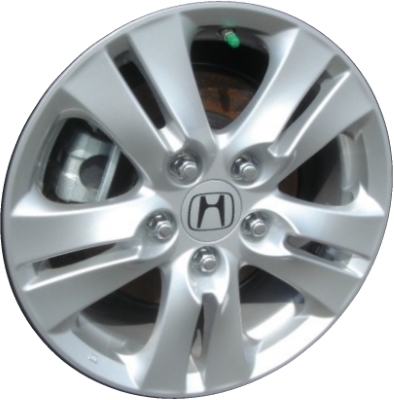 Honda Accord 2008-2012 powder coat silver or grey 16x6.5 aluminum wheels or rims. Hollander part number ALY63935U, OEM part number 42700TA0A91, 42700TA0A92, 42700TA0A61.