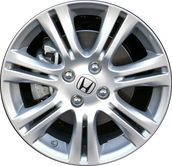 Honda Fit 2009-2014 powder coat silver 16x6 aluminum wheels or rims. Hollander part number ALY63990, OEM part number 42700TK6A91, 42700TK6C91, 08W16TK6101.