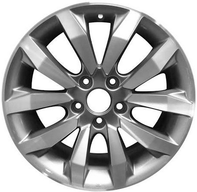 Honda Civic 2009-2015 grey machined 17x7 aluminum wheels or rims. Hollander part number ALY63996U35/64063A, OEM part number 42700SNXC71, 42700SNXA71, 42700SNXA72.