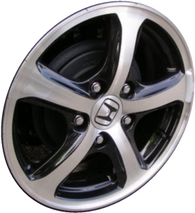 Honda Civic 2012-2015 black machined 15x6 aluminum wheels or rims. Hollander part number ALY64027U45, OEM part number 42700TR3A61.