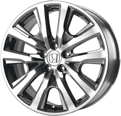 Honda Accord 2013-2017 chrome 19x8 aluminum wheels or rims. Hollander part number ALY64055U95/64084, OEM part number 08W19T3L300, 08W19T2F100A.