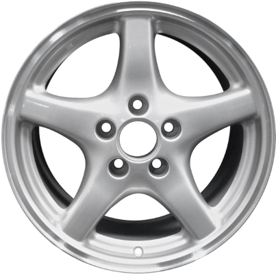 Pontiac Firebird 1996-2002, Pontiac Trans Am 1996-2002 powder coat silver w/ machined lip 17x9 aluminum wheels or rims. Hollander part number 6521U20, OEM part number .