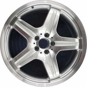 Mercedes-Benz ML63 2007-2008 silver machined 21x10 aluminum wheels or rims. Hollander part number ALY65428, OEM part number 1644012002.