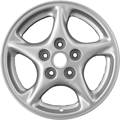 Pontiac Firebird 1998-2002, Pontiac Trans Am 1998-2002 powder coat silver 16x8 aluminum wheels or rims. Hollander part number 6530, OEM part number .