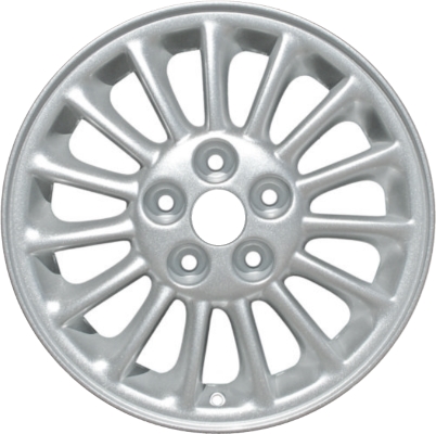 Pontiac Grand Am 1999-2001 powder coat silver 16x6.5 aluminum wheels or rims. Hollander part number ALY6534, OEM part number 9592635, 9592636.