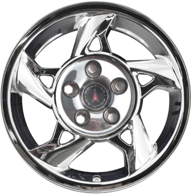 Pontiac Grand Am 2002-2005 chrome clad 16x6.5 aluminum wheels or rims. Hollander part number ALY6557, OEM part number 9595238, 88892498.