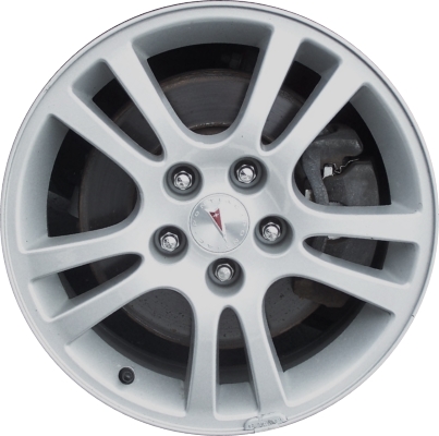 Pontiac G6 2005-2006 powder coat silver 16x7 aluminum wheels or rims. Hollander part number ALY6582, OEM part number 9594788.