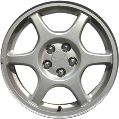 Subaru Impreza 2000-2001 powder coat silver 16x7 aluminum wheels or rims. Hollander part number ALY68712, OEM part number 28111FA490.