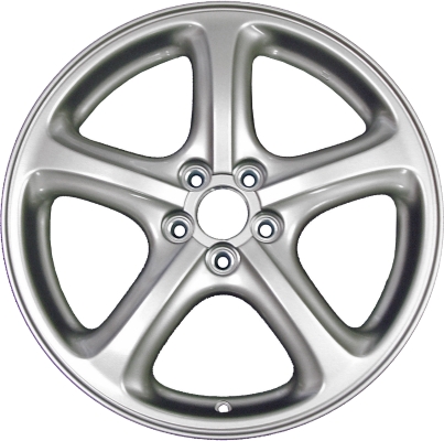 Subaru Impreza 2004-2005, Impreza WRX 2004-2005 powder coat silver 17x7.5 aluminum wheels or rims. Hollander part number 68736, OEM part number 28111FE410, 28111AE220, 28111AE221.