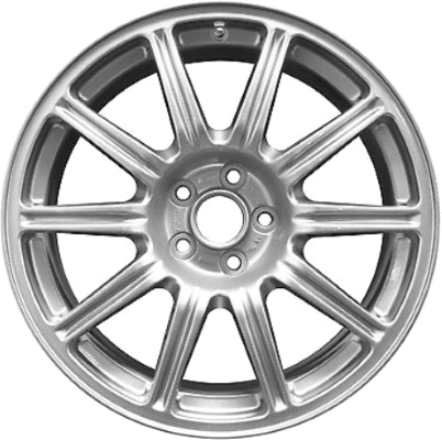 Subaru Impreza STi 2005-2007, Impreza WRX 2005-2007 powder coat silver 17x8 aluminum wheels or rims. Hollander part number 68804U20/68742, OEM part number 28111FE272, 28111FE270, 28111FE271.
