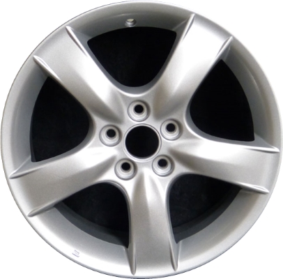 Subaru Impreza 2006-2007 powder coat silver 16x6.5 aluminum wheels or rims. Hollander part number ALY68752, OEM part number 28111FE310.