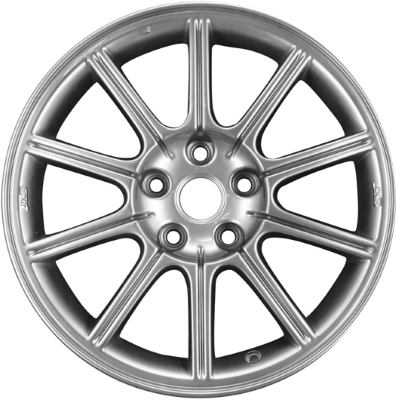 Subaru Impreza STi 2007-2011, Impreza WRX 2007-2011 powder coat smoked hyper 17x8 aluminum wheels or rims. Hollander part number 68803U78, OEM part number 28111FE371, 28111FE370.