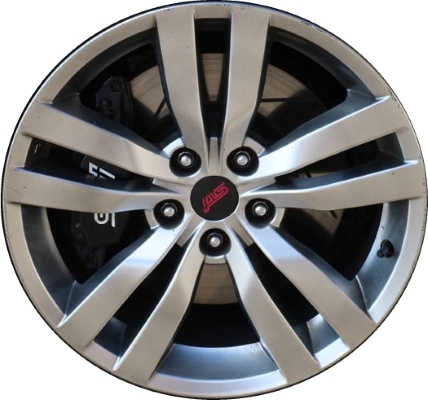 Subaru Impreza STi 2012-2014, Impreza WRX 2012-2014 powder coat smoked hyper silver 18x8.5 aluminum wheels or rims. Hollander part number 68801U78.HYPV2, OEM part number 28111FG240.