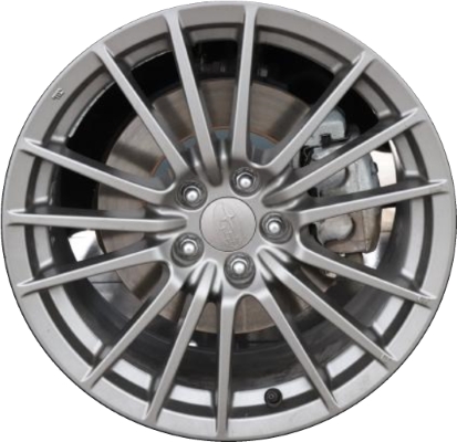 Subaru Impreza 2010-2014, Impreza WRX 2011-2014 powder coat grey 17x8 aluminum wheels or rims. Hollander part number 68802U35.LC47, OEM part number 28111FG190, 28111FG191.