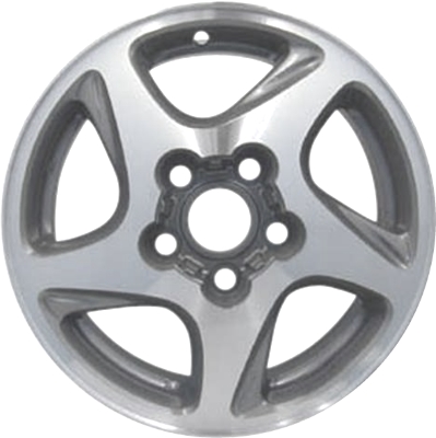 Toyota Avalon 1997-1999 charcoal machined 15x6 aluminum wheels or rims. Hollander part number ALY69359, OEM part number 42611AC010.