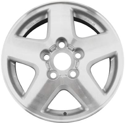 Toyota Camry 2001 silver machined 15x6 aluminum wheels or rims. Hollander part number ALY69413, OEM part number 4261117300.