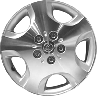 Lexus ES300 1999, Toyota Avalon 2003-2004 silver machined 16x6 aluminum wheels or rims. Hollander part number 69432U10, OEM part number 4261141010, 42611AC040.