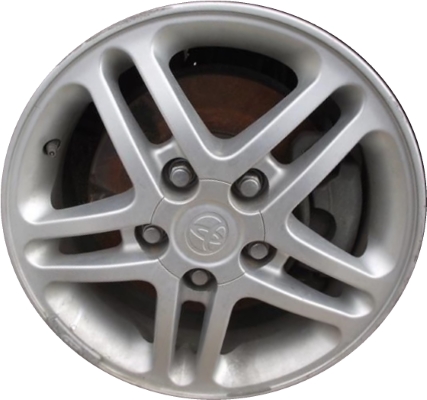 Toyota Camry 1997-2000 powder coat silver 15x6 aluminum wheels or rims. Hollander part number ALY69455, OEM part number PT35100990, PT35100991.