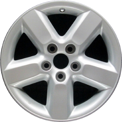 Toyota RAV4 2004-2005 powder coat silver 16x7 aluminum wheels or rims. Hollander part number ALY69485, OEM part number 4261142150, 4261142151.