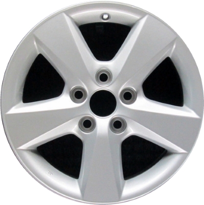 Toyota RAV4 2004-2005 powder coat silver 16x7 aluminum wheels or rims. Hollander part number ALY69486, OEM part number 4261142140, 4261142141, 4261142142.