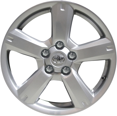 Toyota RAV4 2006-2012 powder coat silver 17x7 aluminum wheels or rims. Hollander part number ALY69507, OEM part number 4261142330, 4261142220, 426110R050.