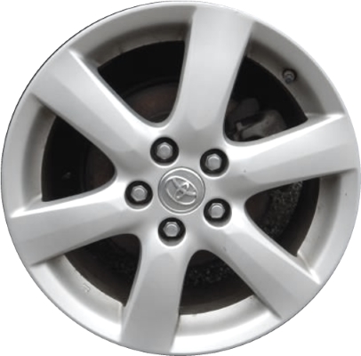 Toyota RAV4 2006-2008 powder coat silver 17x7 aluminum wheels or rims. Hollander part number ALY69508, OEM part number 4261142210, 4261142310, 426110R030.