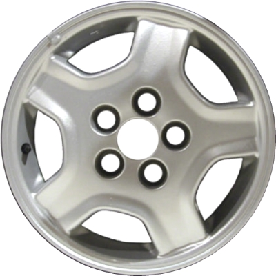 Toyota Camry 2002-2003 powder coat silver 15x6.5 aluminum wheels or rims. Hollander part number ALY69519, OEM part number 42611YY050.