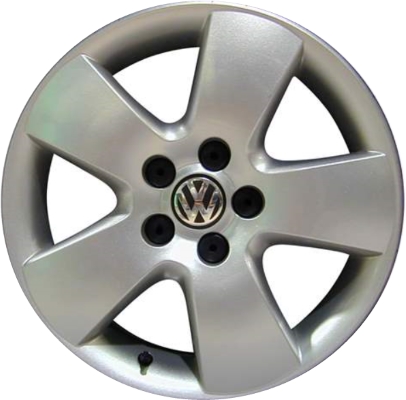 Volkswagen Jetta 2003-2011 powder coat silver 15x6 aluminum wheels or rims. Hollander part number ALY69792, OEM part number 1C0601025FZ31.